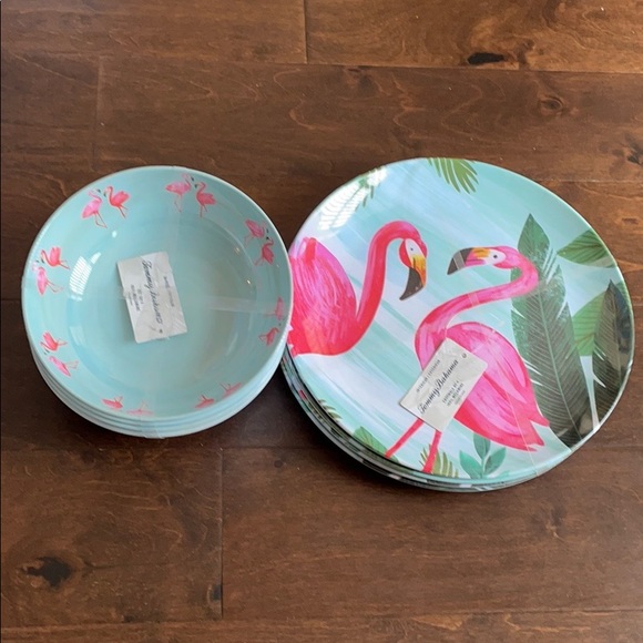 Tommy Bahama Dining Tommy Bahama Flamingo Plates Bowls Melamine